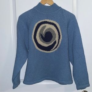 Blue Wool Sweater Naf Naf